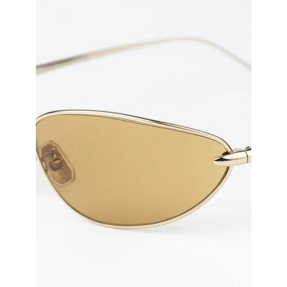 Loewe Men Sunglasses Gold Brown Wraparound LW40164U 32E NEW AUTHENTIC